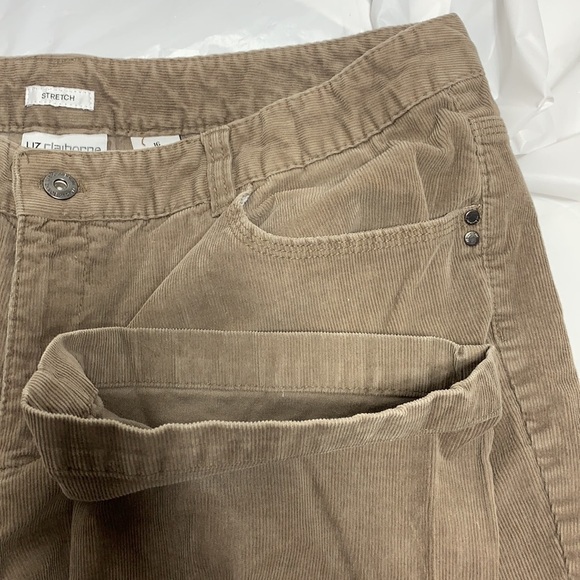 WOMEN’S Liz Claiborne Tan Stretch Corduroy Pants Size 16 - Picture 7 of 8